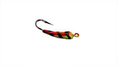 Mark's Rocker Ice Jigs - Chartruese Orange Black