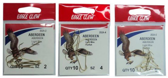 Assorted Eagle Claw Gold Aberdeen Hooks