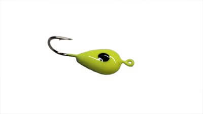 Mark's Fat Lady Ice Jigs - Chartreuse Black Eye