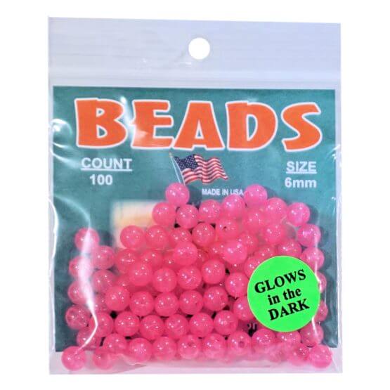 Premium 6mm Pink Clear Plastic Crawler Harness Beads