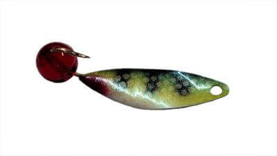 Mark's #3 Willow Ice Jigs - Pearch Red Bead