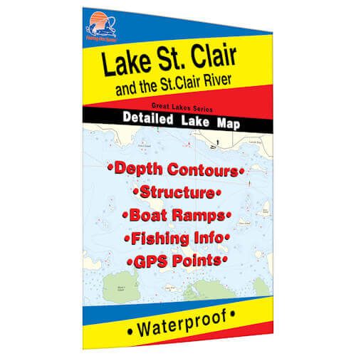Lake St. Clair & St. Clair River Map