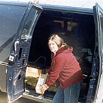 Irmi Schoeffler Aunt of Jeff and Diane. Irmi helps Diane deliver her first boxed order to Dunhams.