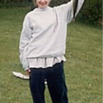 Kelly Grapentin Kelly proudly displays her first catch.
