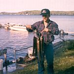 Jeff's Brother Martin Grapentin With a stringer full of Pike.